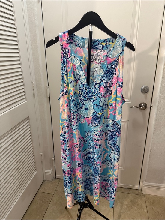 Dresses & Skirts - Pink and Blue Sleeveless V-Neck Mini Sundress